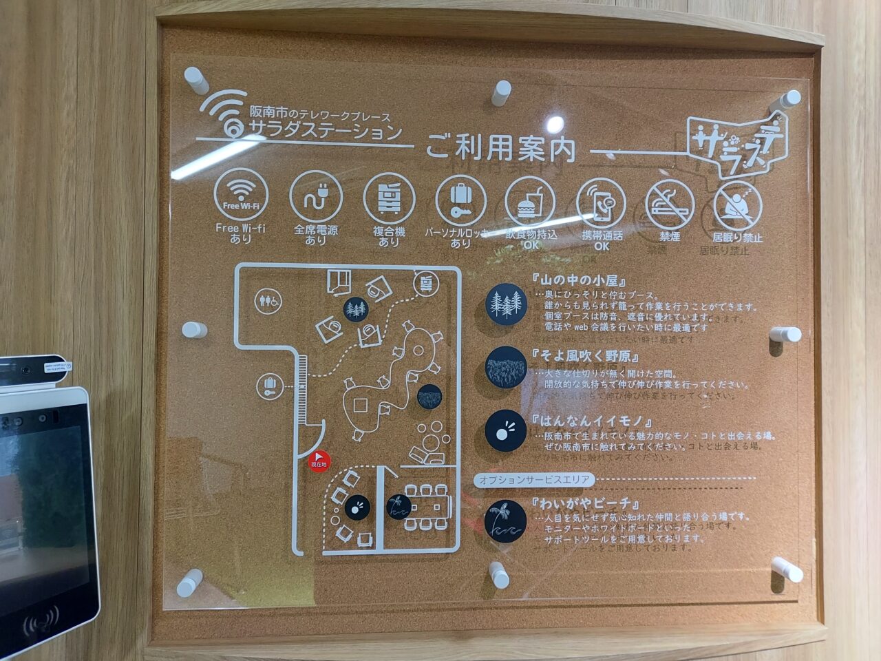 スペース内の利用案内