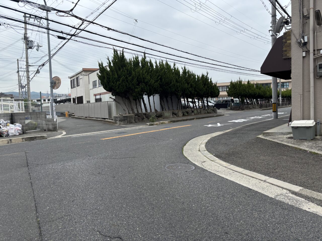 泉南市役所横の道路