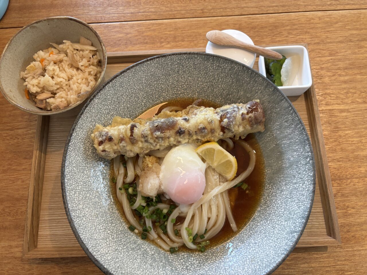 ちく天温玉ぶっかけうどんのいっかんランチセット
