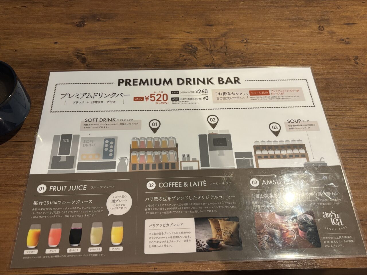 ドリンクバー案内